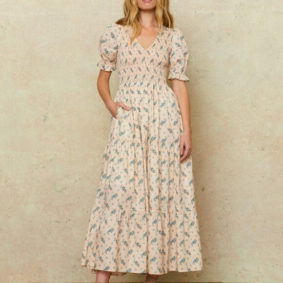 Christy Dawn NWT Brooklyn Dress in Mums Ditsy Cream Size PL - Picture 1 of 4